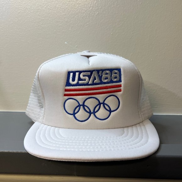 Vintage USA 1988 Seoul Olympics Trucker Hat Snapback Cap Mesh - Picture 2 of 7